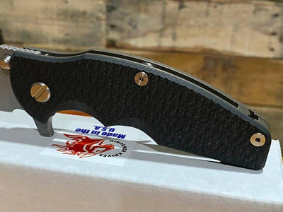 Rick Hinderer Jurassic Flipper 3.5" Knife SpearPoint Tri-way 3.5" CPM-20CV - NORTH RIVER OUTDOORS