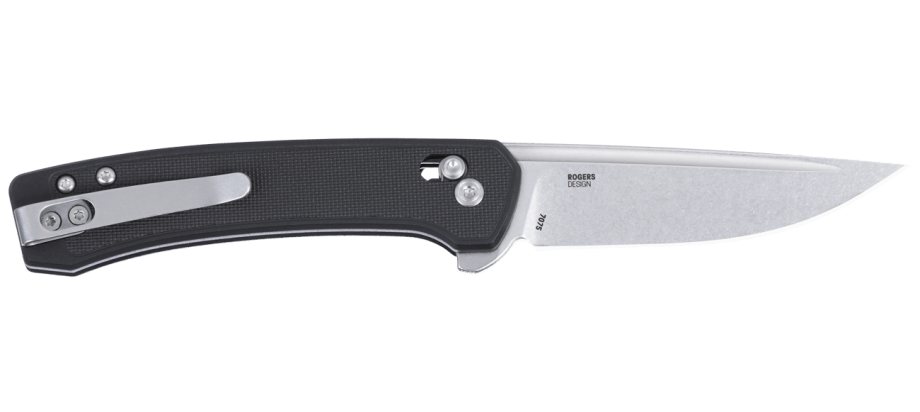 CRKT 7075 Q Compact Crossbar Lock Flipper Knife 3.05" 14C28N Stonewashed