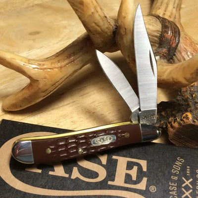 Case Peanut Brown Jigged Delrin 2 7/8" Pocket Knife Made in USA CA046