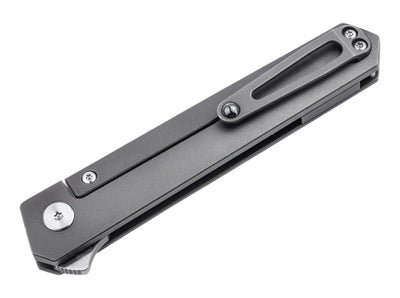Boker Burnley Limited Edition Kwaiken Mini Flipper Knife 3.03" M390 Satin Blade, Green Carbon Fiber Titanium Handles - NORTH RIVER OUTDOORS