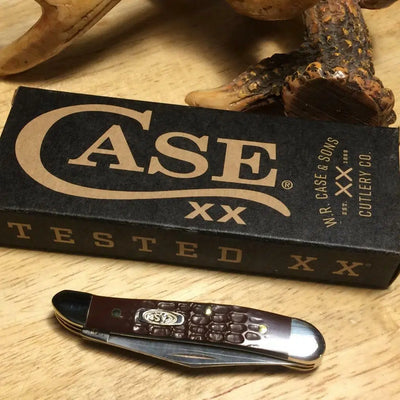 Case Peanut Brown Jigged Delrin 2 7/8" Pocket Knife Made in USA CA046