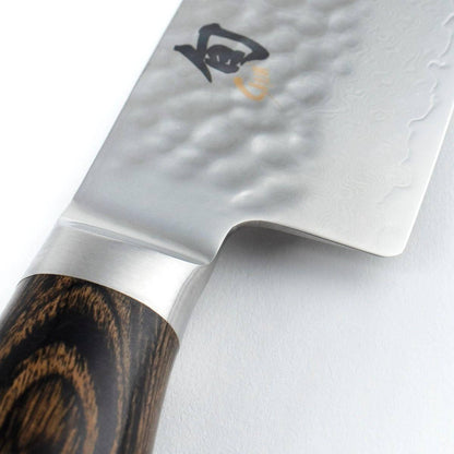 Shun TDM0702 Premier Santoku Knife 7" Hammered Blade PakkaWood Handle - NORTH RIVER OUTDOORS