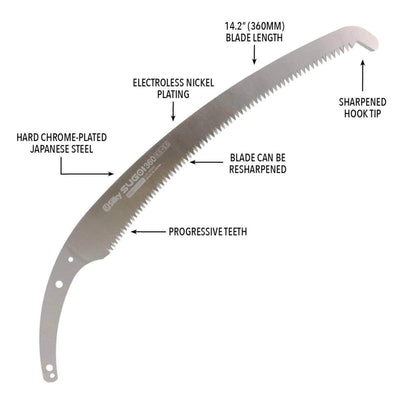 Silky SUGOI 360mm Arborist Hand Saw (390-36) - NORTH RIVER OUTDOORS