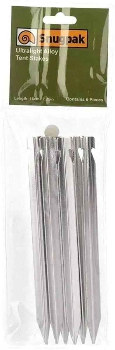 Snugpak Alloy Tent Stakes (6-PACK) - NORTH RIVER OUTDOORS