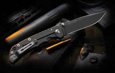 Spartan Harsey Folding SF5BK Knife 3.95" S45VN Black Titanium - NORTH RIVER OUTDOORS