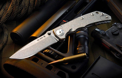 Spartan Harsey Folding SF5SW Knife 3.95" S45VN Titanium - NORTH RIVER OUTDOORS
