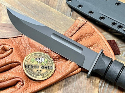 Spartan KA-BAR MagnaCut Black Blade Handle w/ Black Kydex Sheath (USA) - NORTH RIVER OUTDOORS