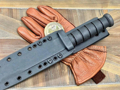 Spartan KA-BAR MagnaCut Black Blade Handle w/ Black Kydex Sheath (USA) - NORTH RIVER OUTDOORS