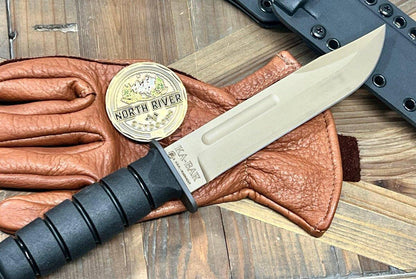 Spartan KA-BAR MagnaCut FDE Blade w/ Black Kydex Sheath (USA) - NORTH RIVER OUTDOORS