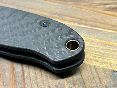 Custom Spyderco Para 3 Knife 3" S45VN Black Blade Basket Weave Carbon Fiber Ti Clip "Dark Knight" - NORTH RIVER OUTDOORS