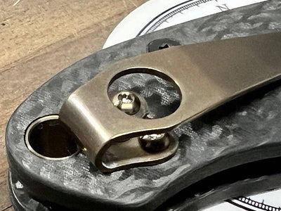 Custom Spyderco Para 3 Knife 3" S45VN Black Blade Basket Weave Carbon Fiber Ti Clip "Dark Knight" - NORTH RIVER OUTDOORS