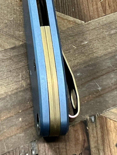 Custom Spyderco Para 3 Knife S45VN Black Blade, Titanium Handles Clip "Nautical Night" (USA) - NORTH RIVER OUTDOORS