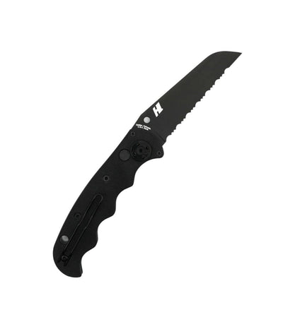 Spyderco Autonomy Auto Folding Knife 3.65" H-1 Black Serrated Blade G10 Handles - C165GSBBK - NORTH RIVER OUTDOORS