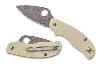 Spyderco C127GPIVD Urban Sprint Run Slipjoint Folding Knife 2.44" Damascus (Italy) - NORTH RIVER OUTDOORS