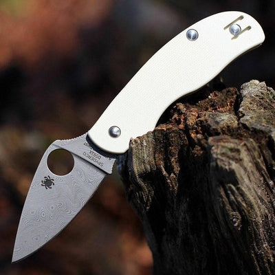 Spyderco C127GPIVD Urban Sprint Run Slipjoint Folding Knife 2.44" Damascus (Italy) - NORTH RIVER OUTDOORS