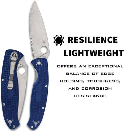 Spyderco C142PBL Resilience Lightweight Folding Knife 4.2" CPM-S35VN - NORTH RIVER OUTDOORS