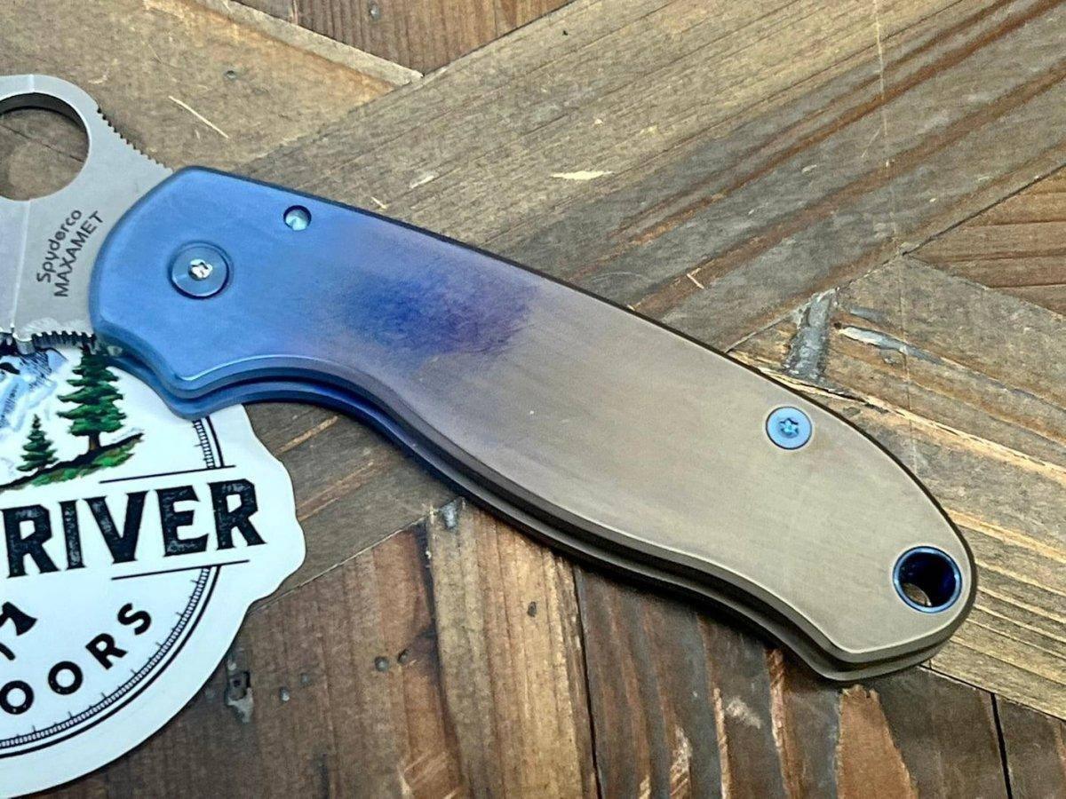 Spyderco C223GPDGY Para 3 Semi-Custom All Ti Hardware Maxamet Knife (USA) - NORTH RIVER OUTDOORS