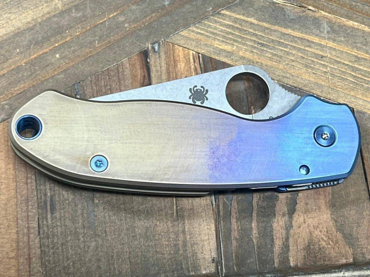 Spyderco C223GPDGY Para 3 Semi-Custom All Ti Hardware Maxamet Knife (USA) - NORTH RIVER OUTDOORS