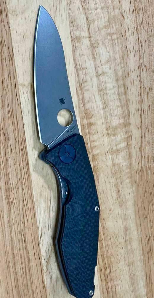 Spyderco C235CFTIP Drunken Folding Knife 3.5" S90V Carbon Fiber / Titanium (Pre-Owned) - NORTH RIVER OUTDOORS
