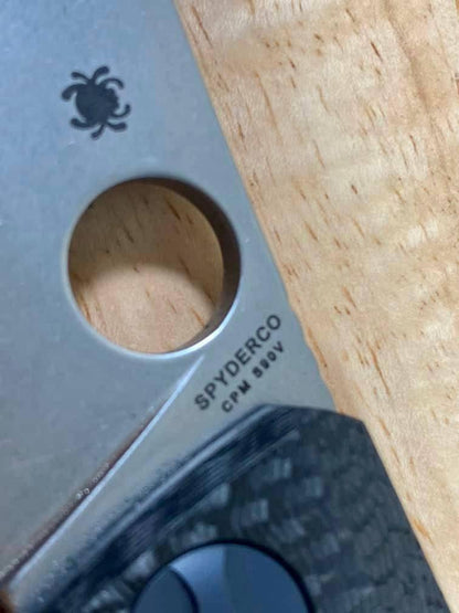 Spyderco C235CFTIP Drunken Folding Knife 3.5" S90V Carbon Fiber / Titanium (Pre-Owned) - NORTH RIVER OUTDOORS