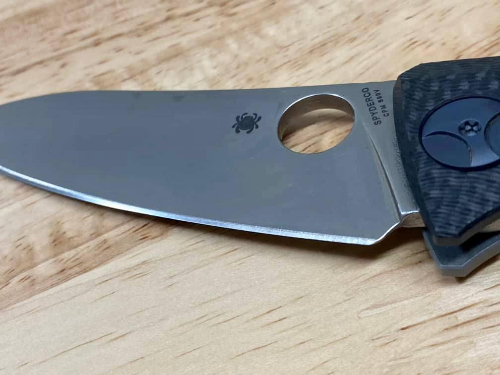 Spyderco C235CFTIP Drunken Folding Knife 3.5" S90V Carbon Fiber / Titanium (Pre-Owned) - NORTH RIVER OUTDOORS