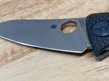 Spyderco C235CFTIP Drunken Folding Knife 3.5" S90V Carbon Fiber / Titanium (Pre-Owned) - NORTH RIVER OUTDOORS
