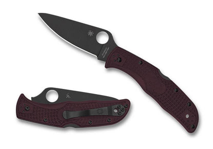 Spyderco C243BGBKP Endela Burgundy FRN Handle Folding Knife (3.41 Micro-Melt PD#1) - NORTH RIVER OUTDOORS