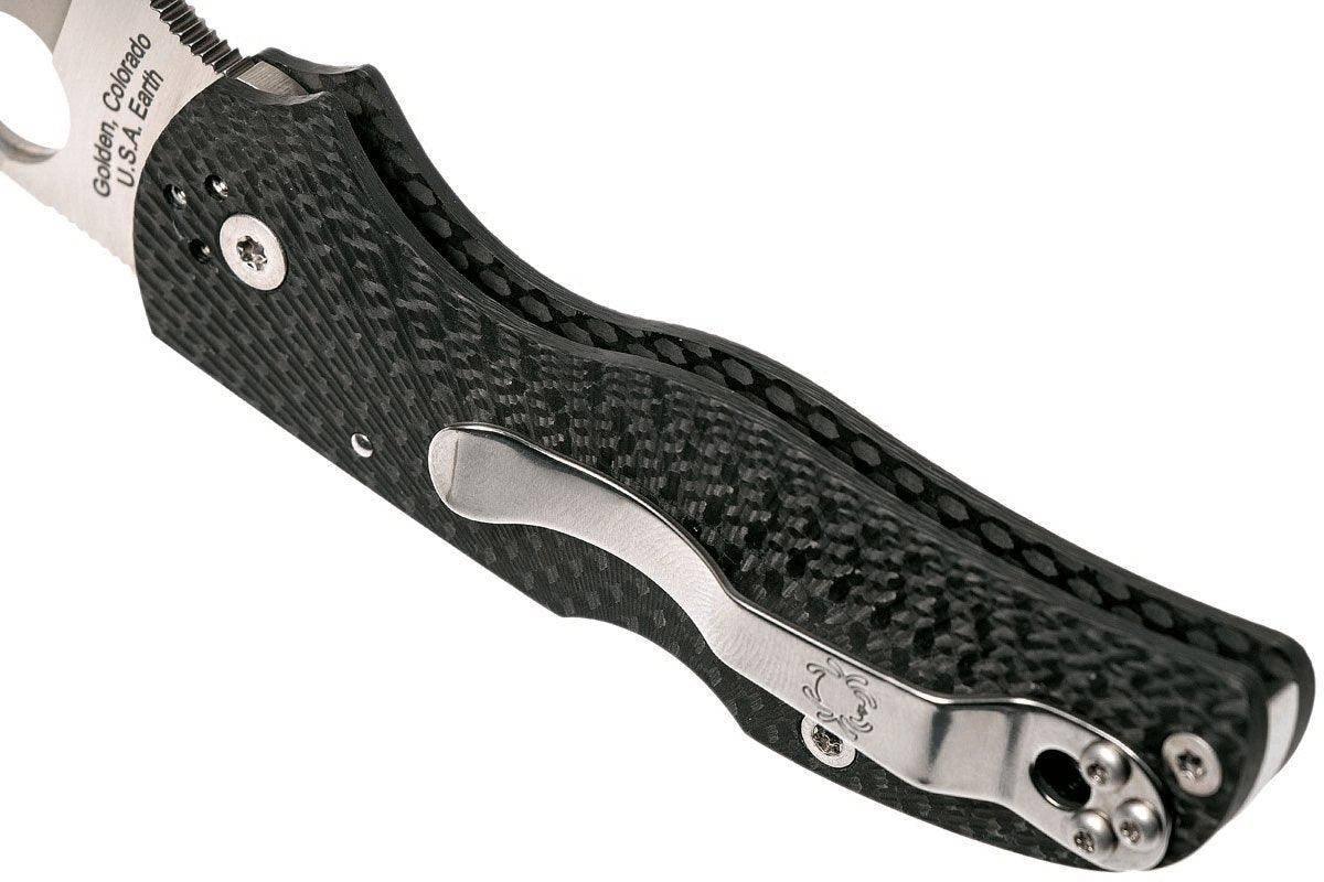 Spyderco C41CFPE5 Native 5 Folding Knife 3" CPM-S90V/CPM-154 Carbon Fiber Handles - NORTH RIVER OUTDOORS