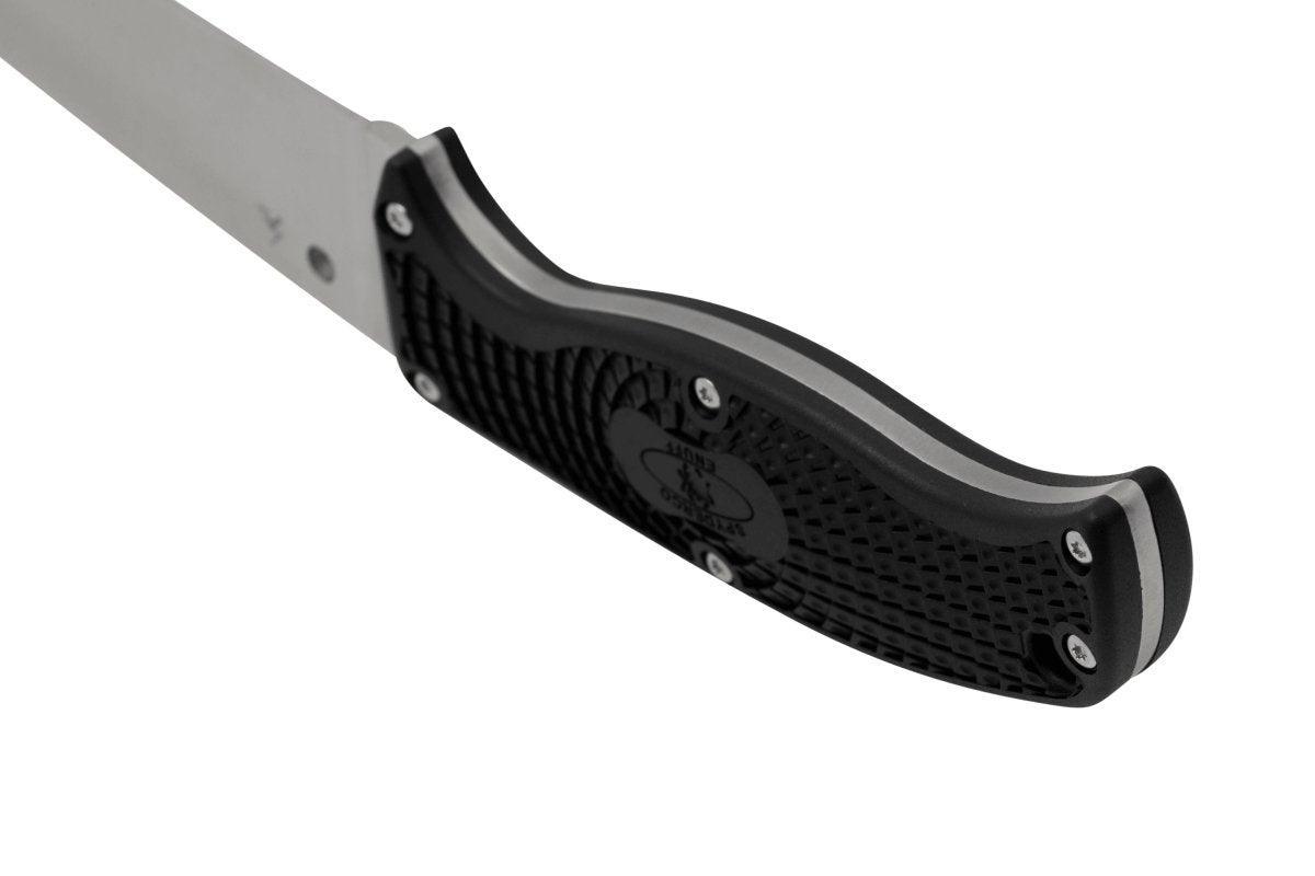 Spyderco FB31PBK2 Enuff 2 Fixed Knife 3.93" VG10 Leaf Shaped Plain Edge Blade Black FRN - NORTH RIVER OUTDOORS