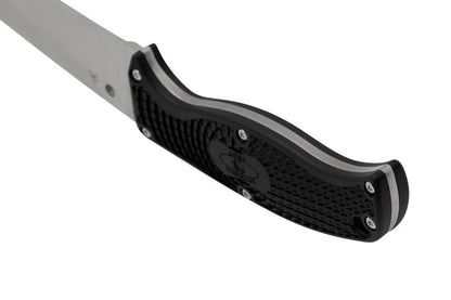 Spyderco FB31PBK2 Enuff 2 Fixed Knife 3.93" VG10 Leaf Shaped Plain Edge Blade Black FRN - NORTH RIVER OUTDOORS