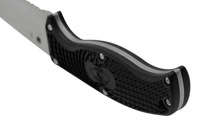 Spyderco FB31SBK2 Enuff 2 Fixed Knife 3.93" VG10 Leaf Shaped Serrated Blade Black FRN Handles - NORTH RIVER OUTDOORS