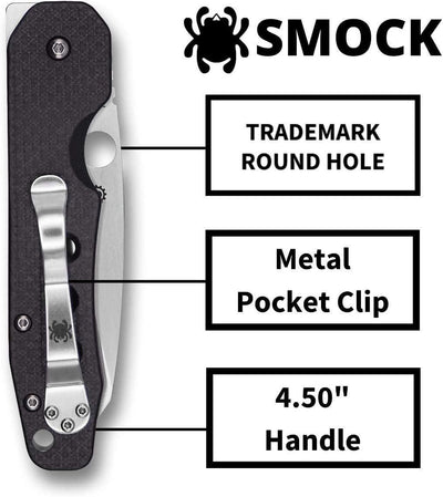 Spyderco Kevin Smock C240CFP Folding Knife 3.45" S30V Carbon Fiber - NORTH RIVER OUTDOORS
