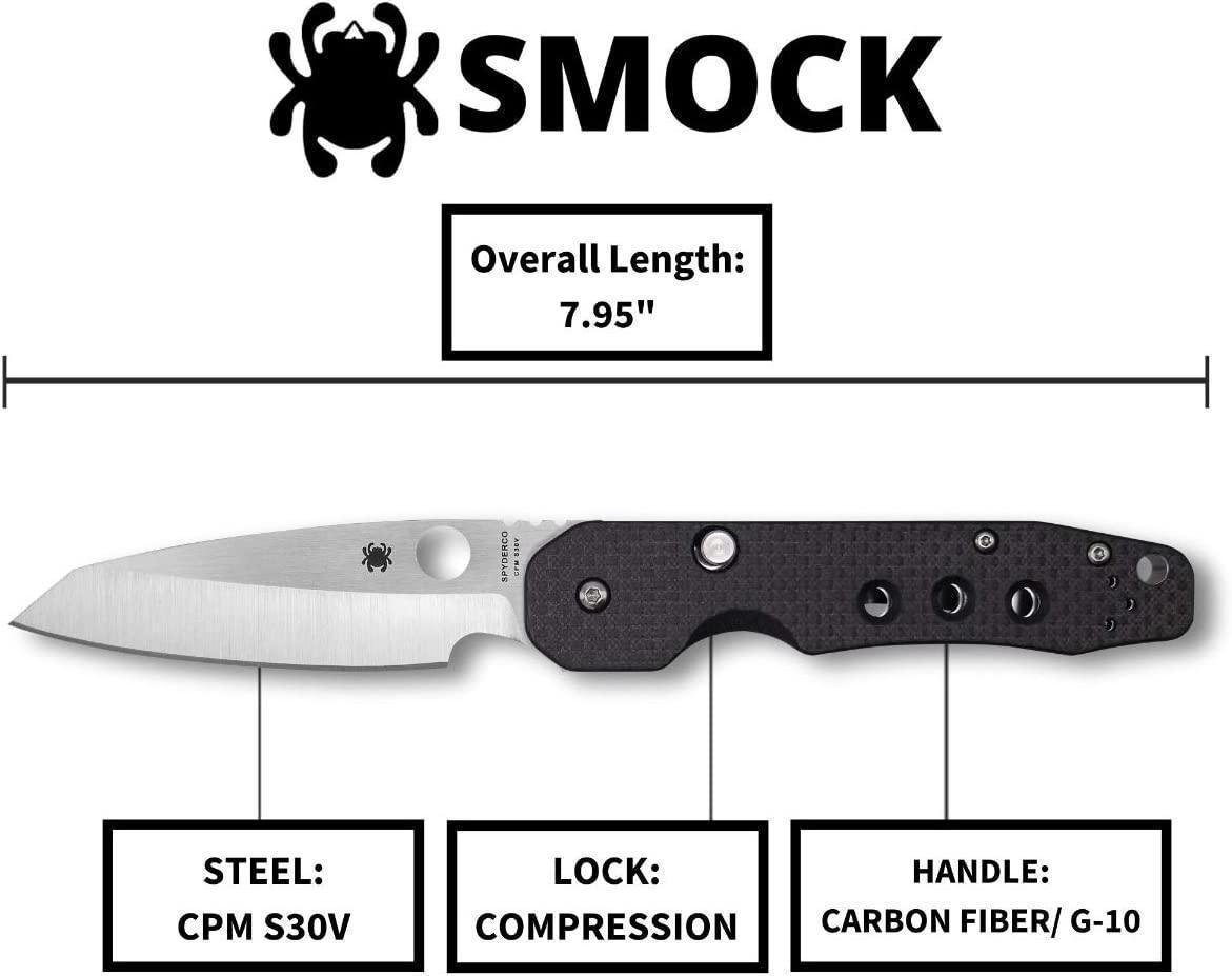 Spyderco Kevin Smock C240CFP Folding Knife 3.45" S30V Carbon Fiber - NORTH RIVER OUTDOORS