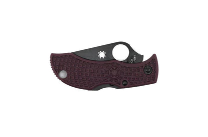 Spyderco Manbug Lightweight Pocket Knife 1.9" Burgundy FRN Sprint Run - NORTH RIVER OUTDOORS