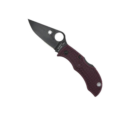 Spyderco Manbug Lightweight Pocket Knife 1.9" Burgundy FRN Sprint Run - NORTH RIVER OUTDOORS