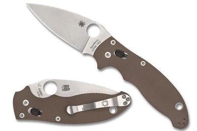 Spyderco Manix 2 Brown G-10 - CPM 15V - Sprint Run (USA) - NORTH RIVER OUTDOORS