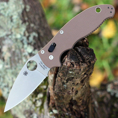 Spyderco Manix 2 Brown G-10 - CPM 15V - Sprint Run (USA) - NORTH RIVER OUTDOORS