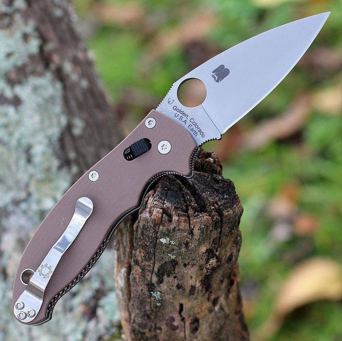 Spyderco Manix 2 Brown G-10 - CPM 15V - Sprint Run (USA) - NORTH