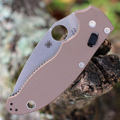 Spyderco Manix 2 Brown G-10 - CPM 15V - Sprint Run (USA) - NORTH RIVER OUTDOORS