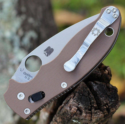 Spyderco Manix 2 Brown G-10 - CPM 15V - Sprint Run (USA) - NORTH RIVER OUTDOORS
