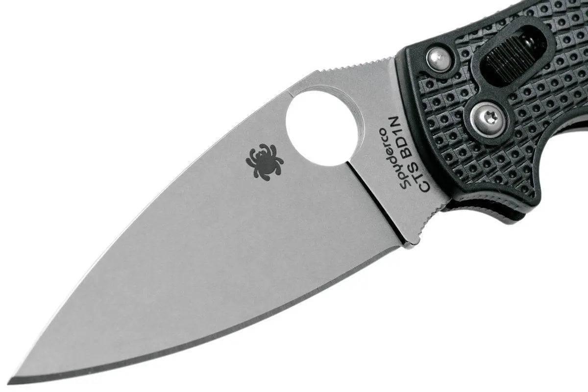 Spyderco Manix 2 Knife Plain Blade Black Handles - NORTH RIVER OUTDOORS