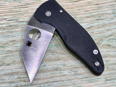 Spyderco MicroJimbo Folding Knife 2.45" S30V Satin Plain Blade Black G10 Handles - NORTH RIVER OUTDOORS