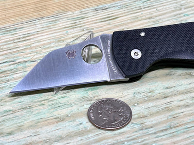 Spyderco MicroJimbo Folding Knife 2.45" S30V Satin Plain Blade Black G10 Handles - NORTH RIVER OUTDOORS