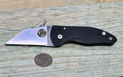 Spyderco MicroJimbo Folding Knife 2.45" S30V Satin Plain Blade Black G10 Handles - NORTH RIVER OUTDOORS