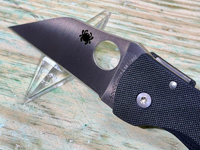 Spyderco MicroJimbo Folding Knife 2.45" S30V Satin Plain Blade Black G10 Handles - NORTH RIVER OUTDOORS