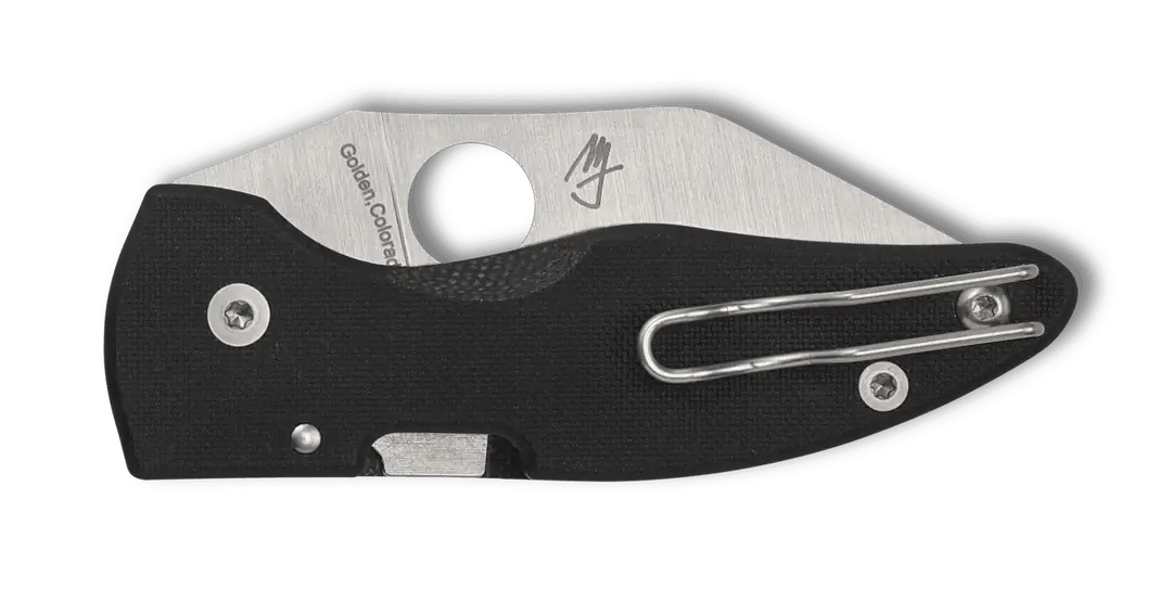 Spyderco MicroJimbo Folding Knife 2.45" S30V Satin Plain Blade Black G10 Handles