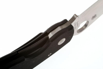 Spyderco Military Folding Knife 4" S30V Satin Plain Blad, Black G10 (USA) - NORTH RIVER OUTDOORS