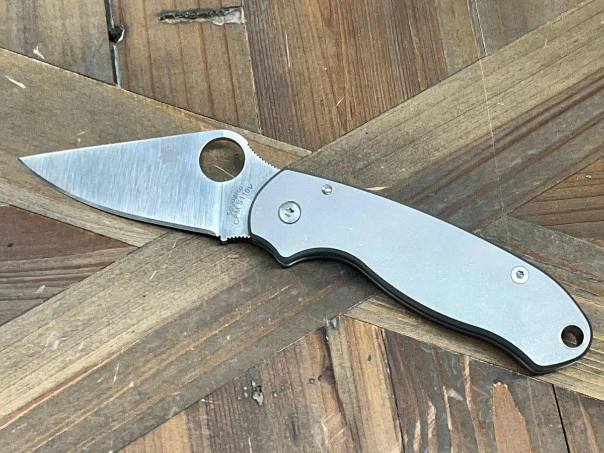 Spyderco Para 3 C223GP Custom Titanium Handles Knife 3" S110V Satin (USA) - NORTH RIVER OUTDOORS