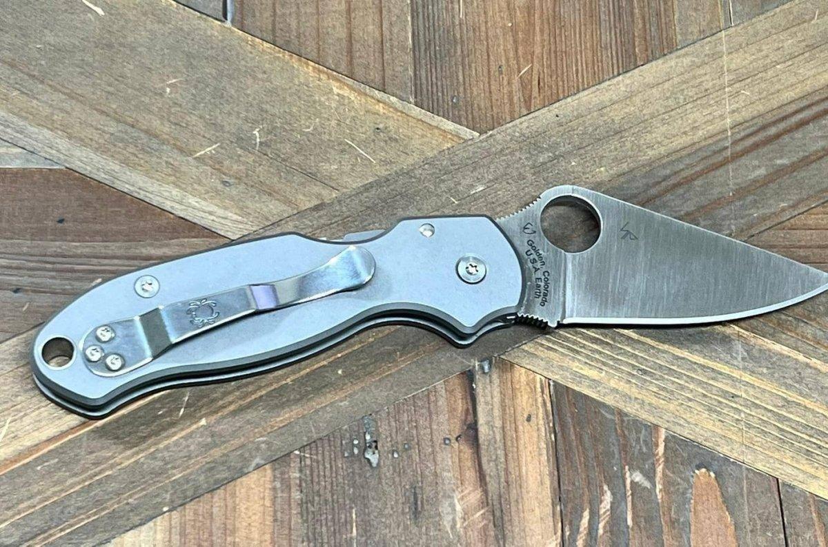 Spyderco Para 3 C223GP Custom Titanium Handles Knife 3" S110V Satin (USA) - NORTH RIVER OUTDOORS