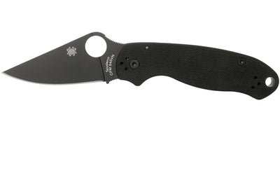 Spyderco Para 3 C223GPBK Knife 3" S45VN Black Plain Blade, Black G10 Blackout (USA) - NORTH RIVER OUTDOORS